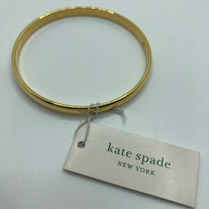 KATE SPADE NEW YORK Gold Heart of Gold Shiny Sparkly Bangle Bracelet NEW NWT